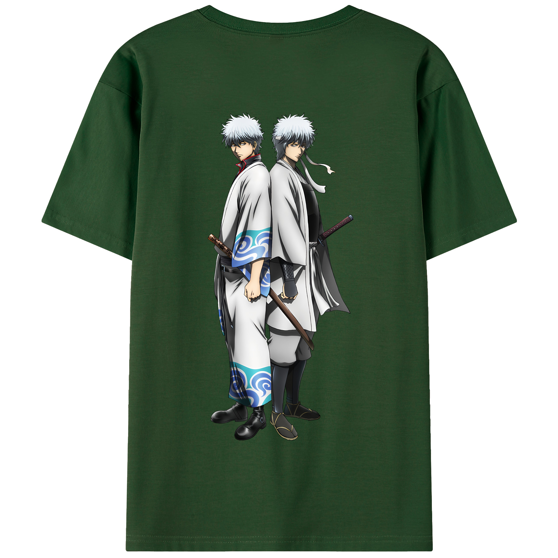 （画像用） ぎんたま 坂田銀時（さかたぎんとき） 神楽 志村新八（しむら しんぱち） GINTAMA Sakata Gintoki Kagura Shimura Shinpachi 綿100％半袖Tシャツ（背面プリント）